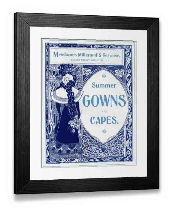 Framed Print : Summer Gowns and Capes, Millerand & Gervaise Framed Print : Summer Gowns and Capes, Millerand & Gervaise