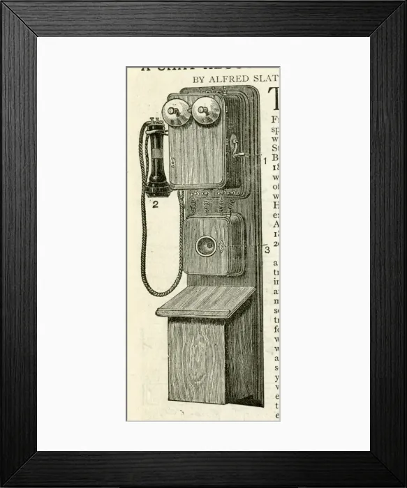 Framed Print : Telephone on a wall Framed Print : Telephone on a wall