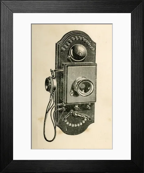 Framed Print : Telephone on a wall Framed Print : Telephone on a wall