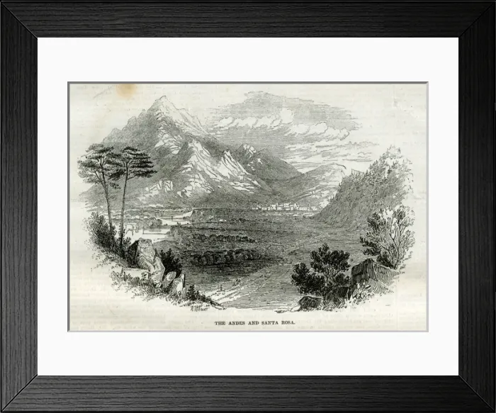 Framed Print : The Andes and Santa Rosa, Chile, South America Framed Print : The Andes and Santa Rosa, Chile, South America