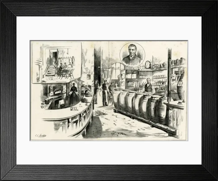 Framed Print : Joe Hillmans stores and dining rooms, Birmingham Framed Print : Joe Hillmans stores and dining rooms, Birmingham