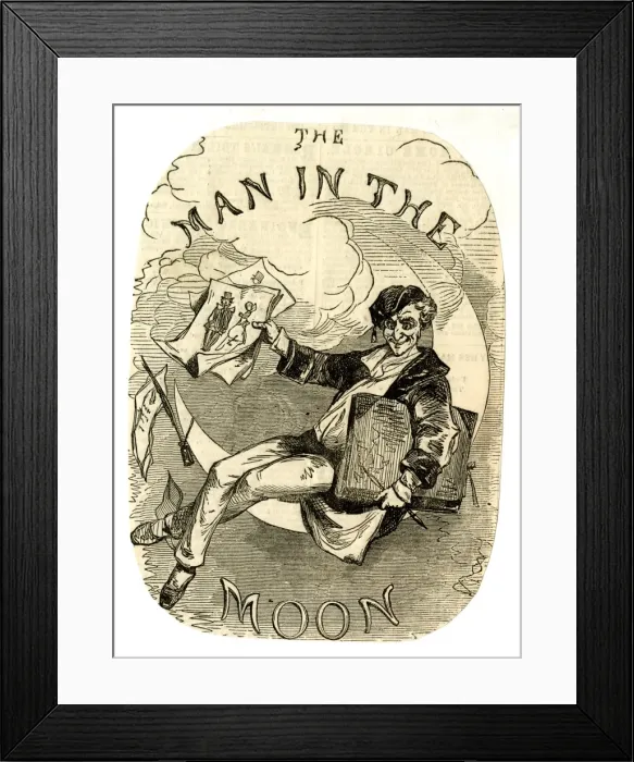 Framed Print : Cover design, The Man in the Moon Framed Print : Cover design, The Man in the Moon