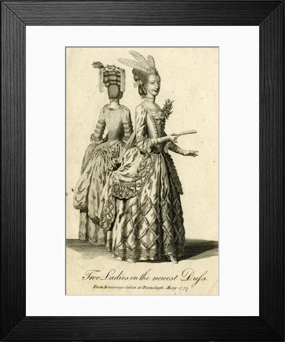 Framed Print : Two Ladies in the newest Dress Framed Print : Two Ladies in the newest Dress