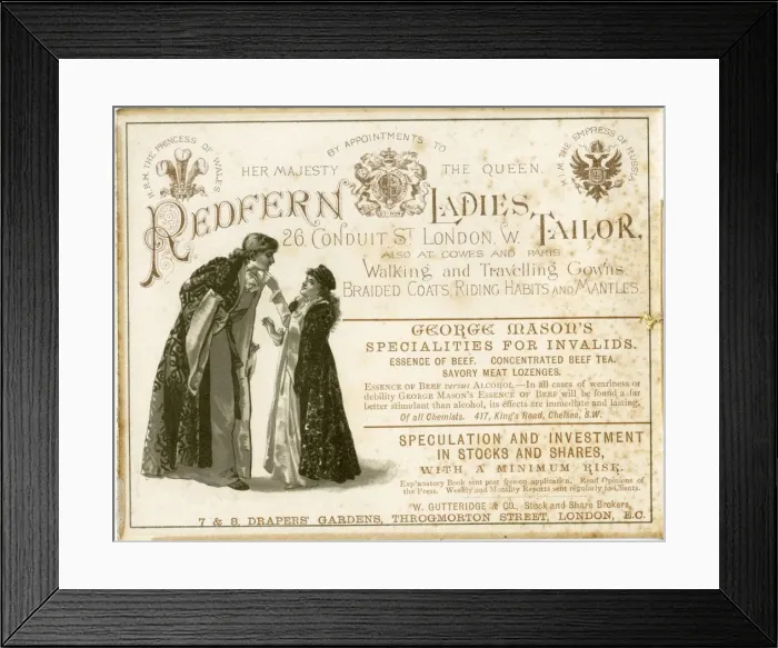 Framed Print : Advertisements in Princess Ida programme Framed Print : Advertisements in Princess Ida programme