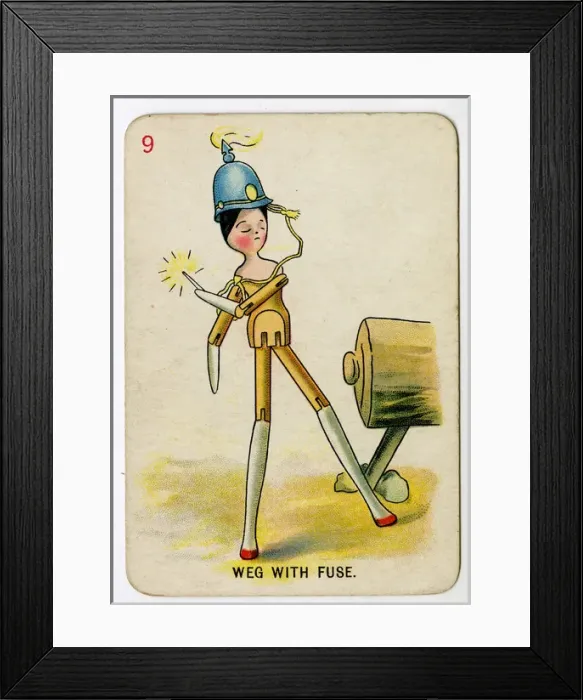 Framed Print : Florence Upton playing cards - Weg with Fuse Framed Print : Florence Upton playing cards - Weg with Fuse