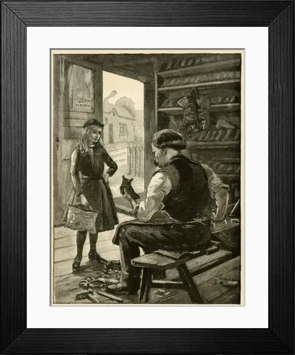 Framed Print : Waiting for the Verdict -- at the cobbler s Framed Print : Waiting for the Verdict -- at the cobbler s