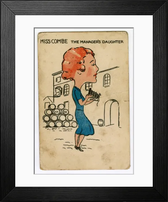 Framed Print : Watneys Happy Families - Miss Combe Framed Print : Watneys Happy Families - Miss Combe