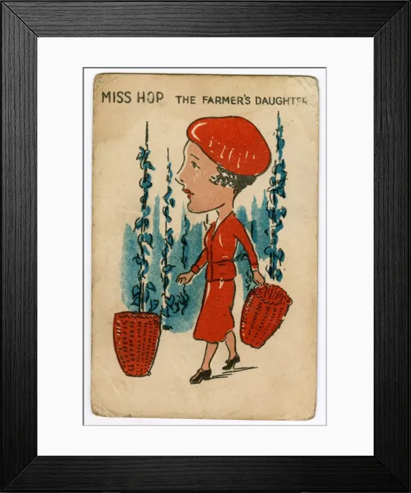 Framed Print : Watneys Happy Families - Miss Hop Framed Print : Watneys Happy Families - Miss Hop