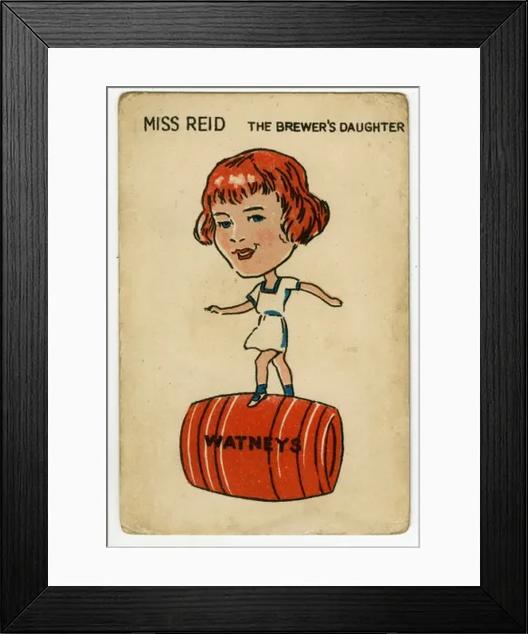 Framed Print : Watneys Happy Families - Miss Reid Framed Print : Watneys Happy Families - Miss Reid