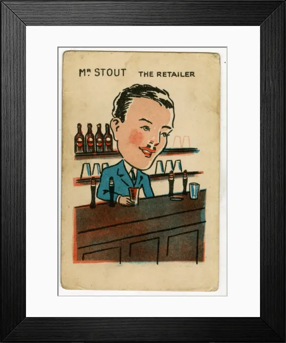 Framed Print : Watneys Happy Families - Mr Stout Framed Print : Watneys Happy Families - Mr Stout