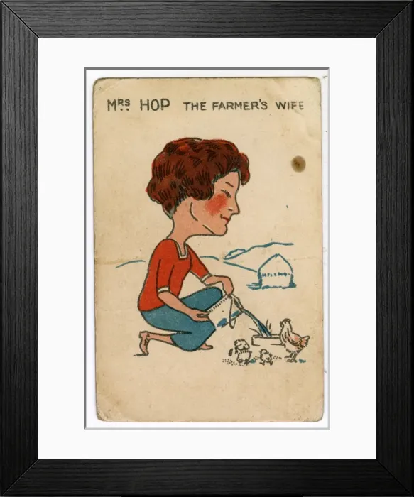 Framed Print : Watneys Happy Families - Mrs Hop Framed Print : Watneys Happy Families - Mrs Hop