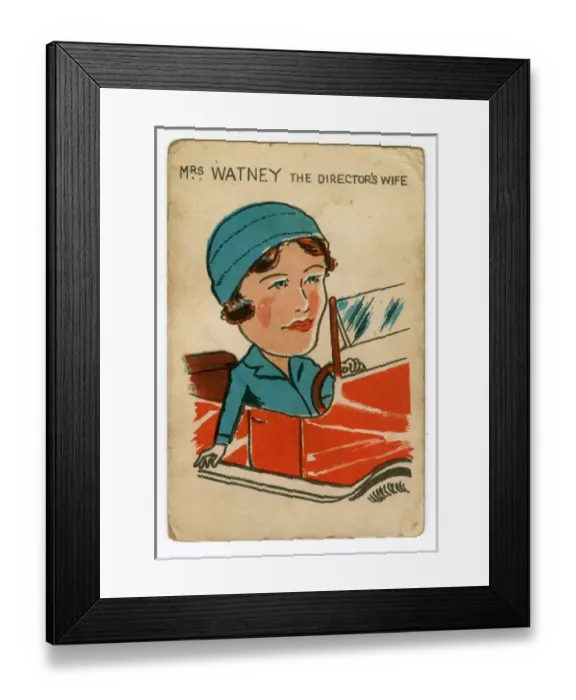 Framed Print : Watneys Happy Families - Mrs Watney Framed Print : Watneys Happy Families - Mrs Watney