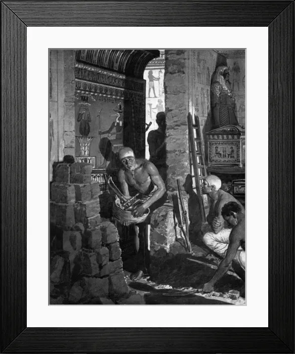 Framed Print : From Palace to Tomb, Ancient Egypt Reconstruction by Matania Framed Print : From Palace to Tomb, Ancient Egypt Reconstruction by Matania