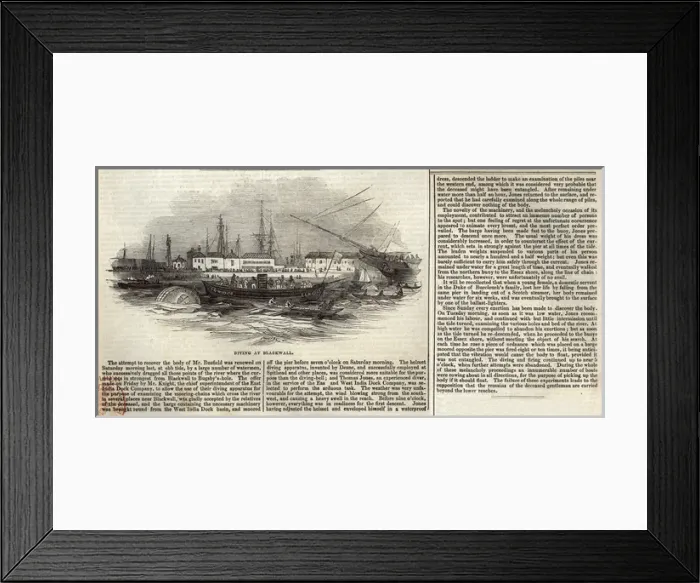 Framed Print : Diving at Blackwall Framed Print : Diving at Blackwall