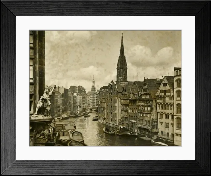 Framed Print : Hamburg, Germany - Nikolai Canal Framed Print : Hamburg, Germany - Nikolai Canal