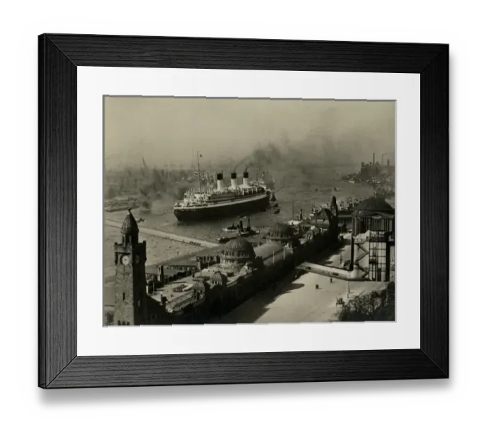 Framed Print : Hamburg, Germany - Elbe Tunnel and ship Framed Print : Hamburg, Germany - Elbe Tunnel and ship