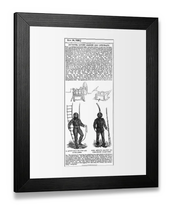 Framed Print : Diving experiments in Paris Framed Print : Diving experiments in Paris