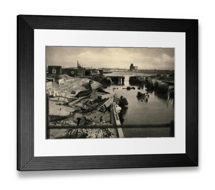 Framed Print : Dunkirk, France - the new lock, WW2 Framed Print : Dunkirk, France - the new lock, WW2