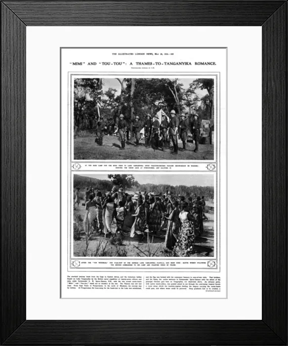 Framed Print : Mimi and Tou-tou: a Thames to Tanganyika romance Framed Print : Mimi and Tou-tou: a Thames to Tanganyika romance