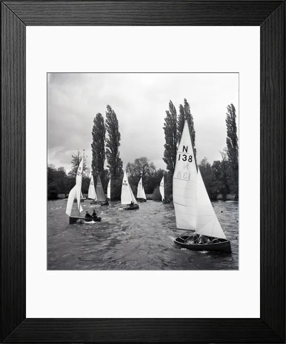 Framed Print : National 12 sailing dinghies on a Devon river Framed Print : National 12 sailing dinghies on a Devon river