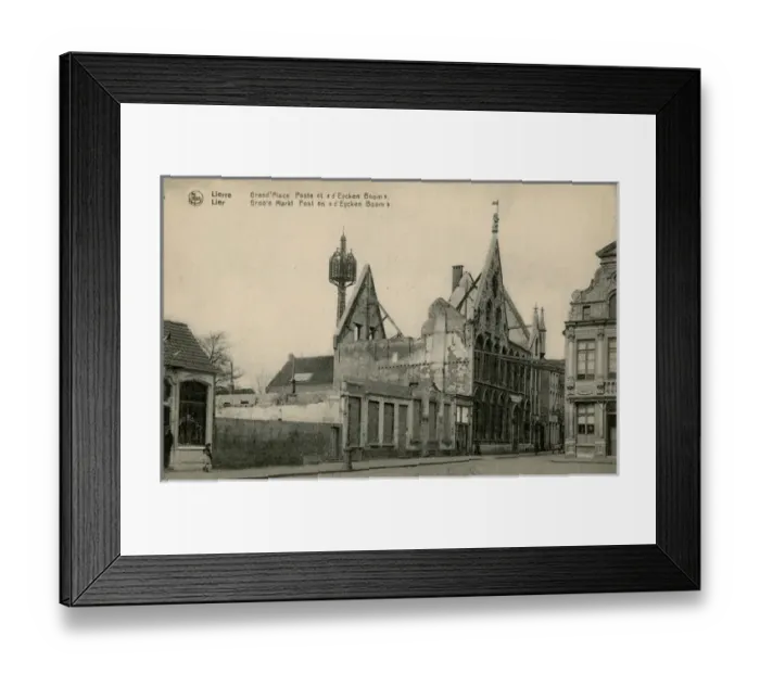 Framed Print : Lier (Lierre), Belgium - Market Place, WW1 Framed Print : Lier (Lierre), Belgium - Market Place, WW1