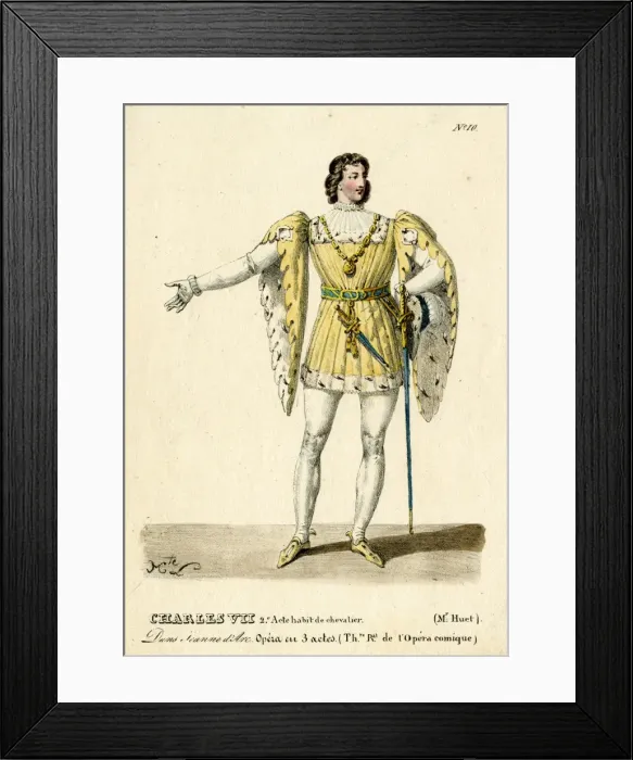 Framed Print : M Huet as Charles VII in the opera Jeanne d Arc, Paris Framed Print : M Huet as Charles VII in the opera Jeanne d Arc, Paris