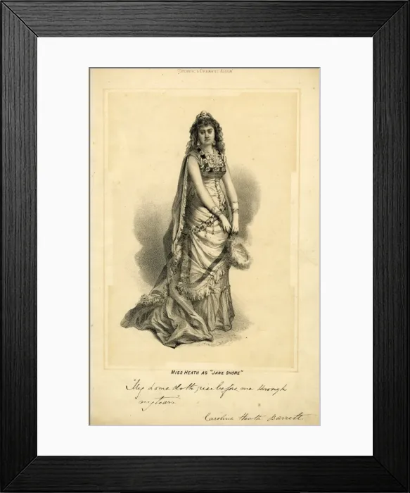 Framed Print : Miss Heath in the role of Jane Shore Framed Print : Miss Heath in the role of Jane Shore