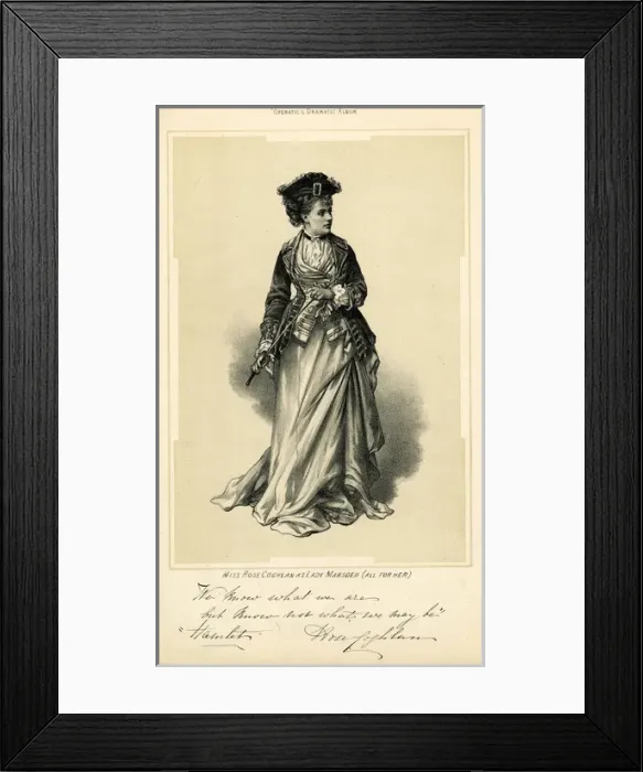 Framed Print : Miss Rose Coghlan as Lady Marsden Framed Print : Miss Rose Coghlan as Lady Marsden
