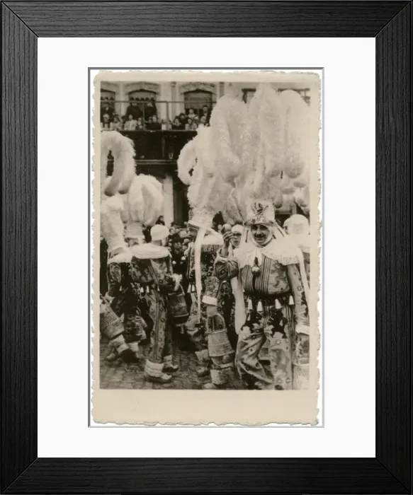 Framed Print : Binche, Belgium - people in carnival costume Framed Print : Binche, Belgium - people in carnival costume