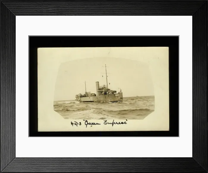Framed Print : HMS Queen Empress in the White Sea, WW1 Framed Print : HMS Queen Empress in the White Sea, WW1