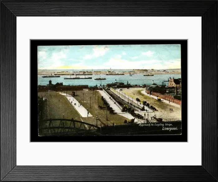 Framed Print : Approach to Liverpool landing stage Framed Print : Approach to Liverpool landing stage