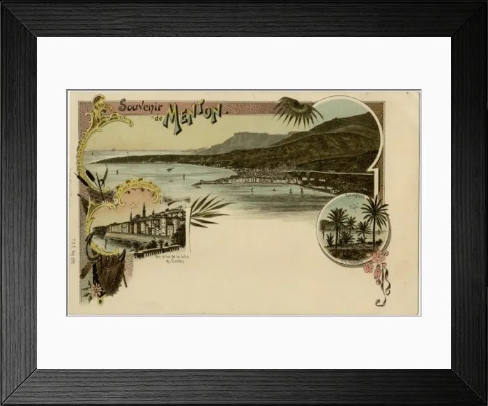 Framed Print : Menton, France - Mediterranean Coastal Town - Italian border Framed Print : Menton, France - Mediterranean Coastal Town - Italian border