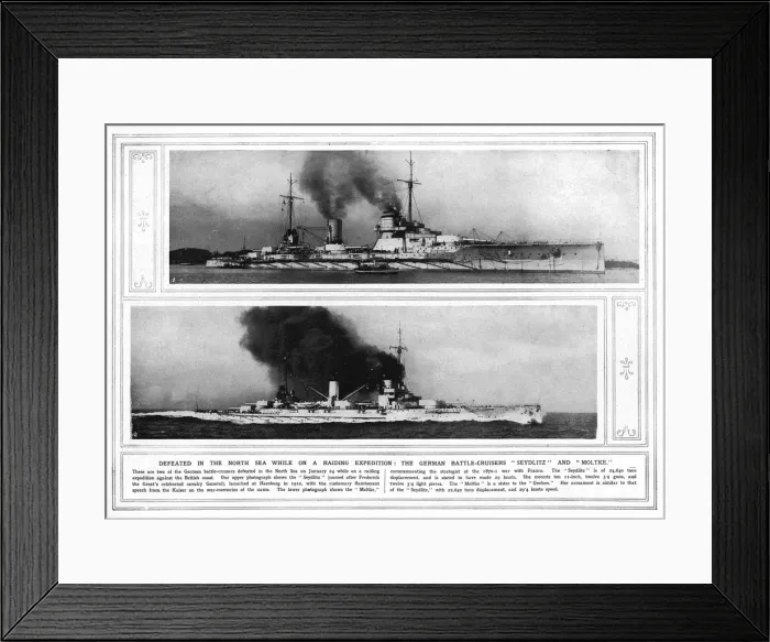 Framed Print : German battlecruisers Seydlitz and Moltke, 1915 Framed Print : German battlecruisers Seydlitz and Moltke, 1915
