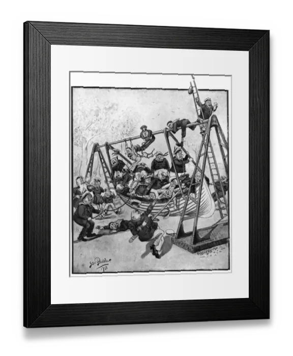 Framed Print : German Thoroughness, cartoon 1915 Framed Print : German Thoroughness, cartoon 1915