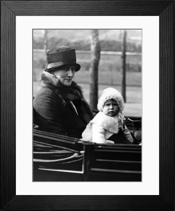 Framed Print : Princess Elizabeth and her nanny Framed Print : Princess Elizabeth and her nanny