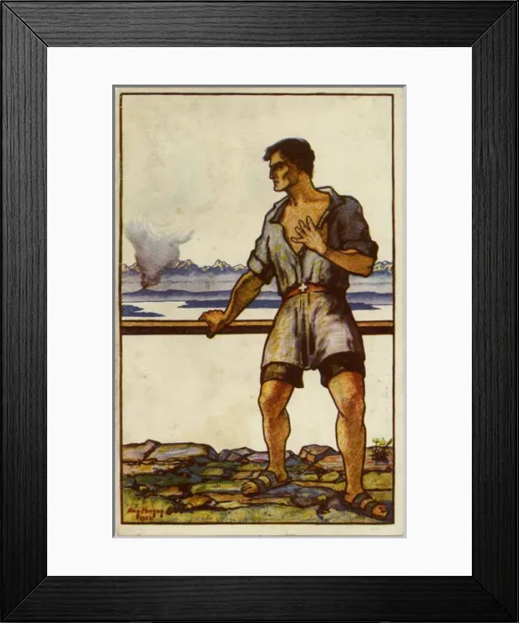 Framed Print : Stylised Art postcard for the National Swiss Fair of 1924 Framed Print : Stylised Art postcard for the National Swiss Fair of 1924