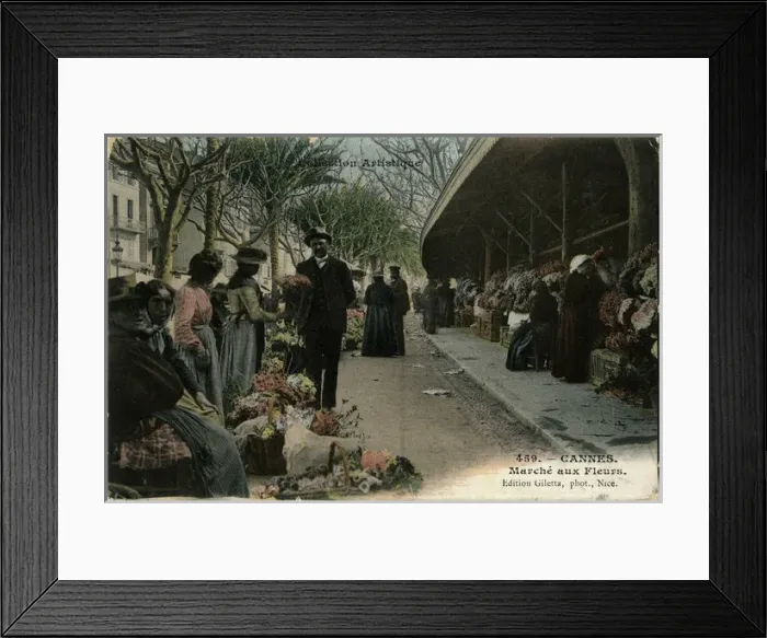 Framed Print : Flower Market at Cannes, France Framed Print : Flower Market at Cannes, France