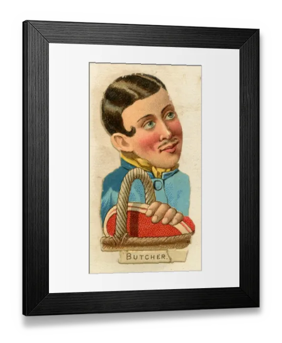 Framed Print : Victorian Scrap -- Butcher Framed Print : Victorian Scrap -- Butcher