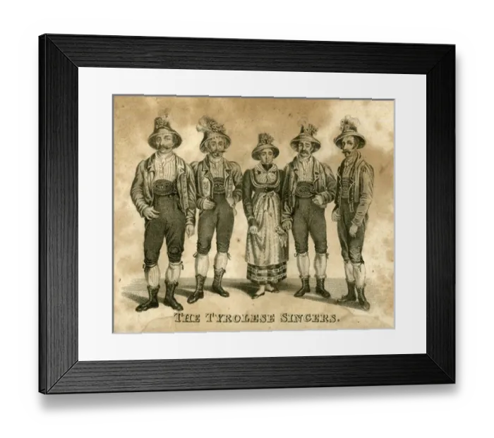 Framed Print : The Tyrolese Singers Framed Print : The Tyrolese Singers