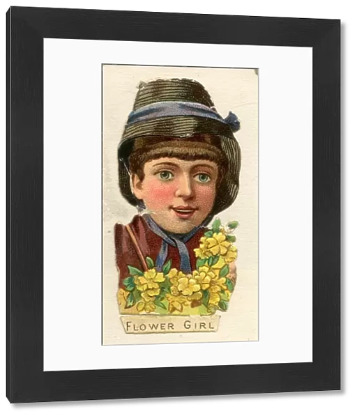 Victorian Scrap -- Flower Girl