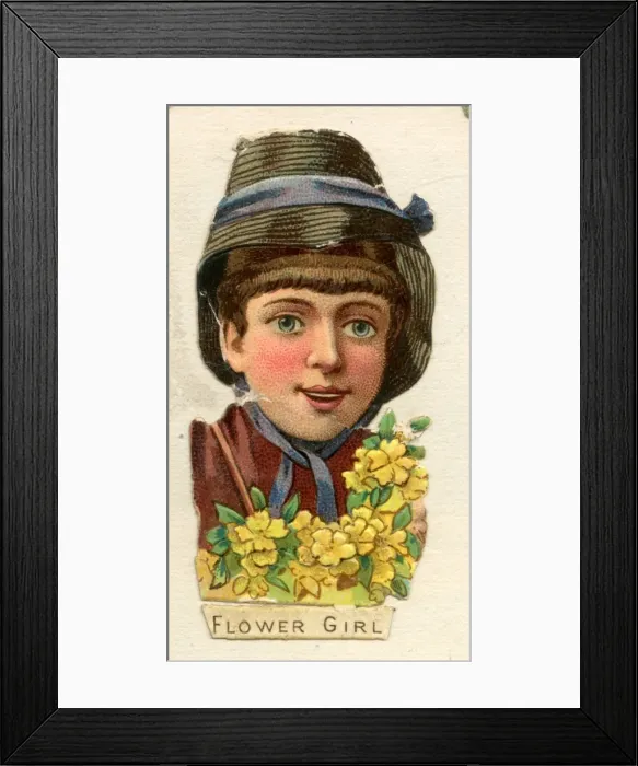 Framed Print : Victorian Scrap -- Flower Girl Framed Print : Victorian Scrap -- Flower Girl