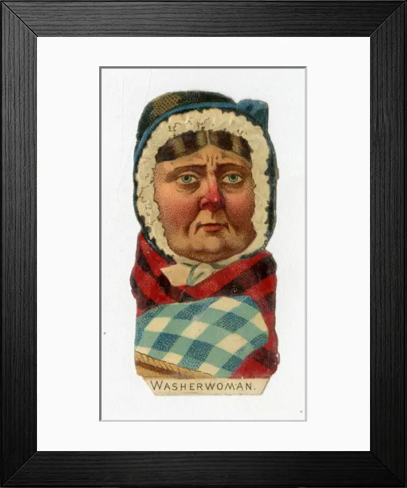 Framed Print : Victorian Scrap -- Washerwoman Framed Print : Victorian Scrap -- Washerwoman