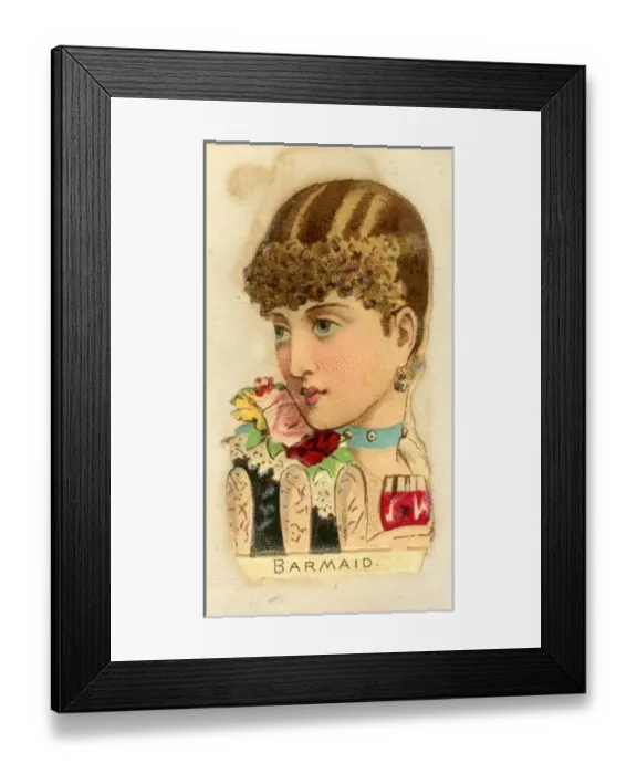 Framed Print : Victorian Scrap -- Barmaid Framed Print : Victorian Scrap -- Barmaid