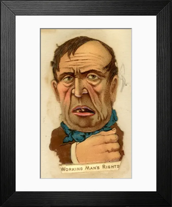 Framed Print : Victorian Scrap - Political Types - Working Mans Rights Framed Print : Victorian Scrap - Political Types - Working Mans Rights