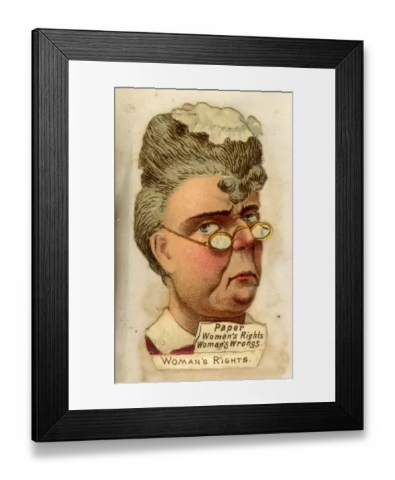 Framed Print : Victorian Scrap - Political Types - Womans Rights Framed Print : Victorian Scrap - Political Types - Womans Rights