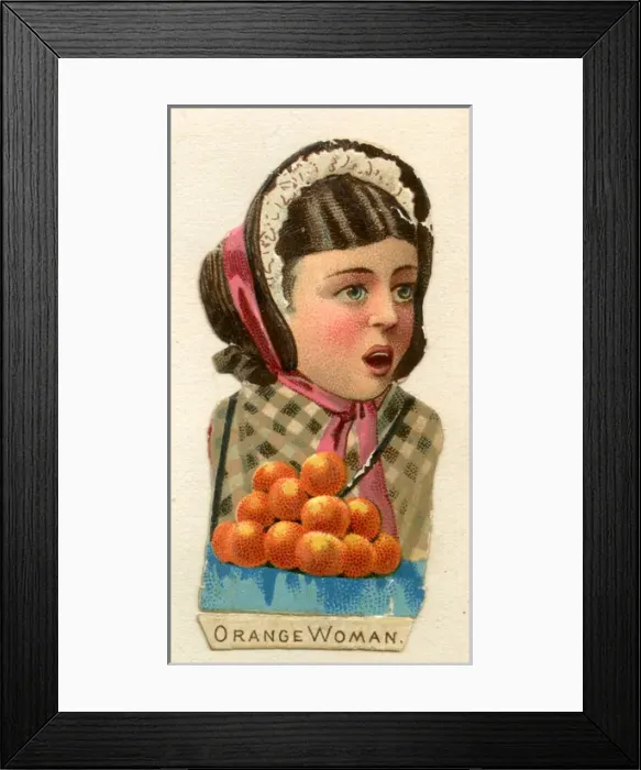 Framed Print : Victorian Scrap -- Orange Seller Framed Print : Victorian Scrap -- Orange Seller