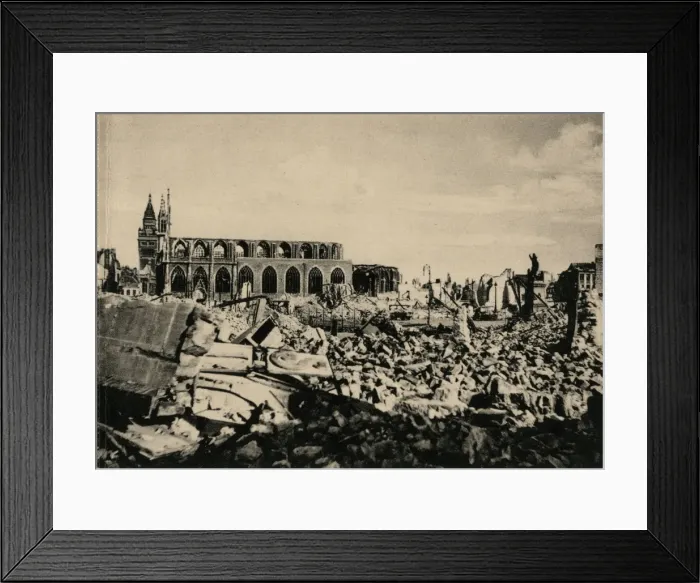 Framed Print : Dunkirk, France - Rue Alexandre III, WW2 Framed Print : Dunkirk, France - Rue Alexandre III, WW2