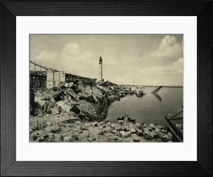 Framed Print : Dunkirk, France - Harbour Station and Lighthouse, WW2 Framed Print : Dunkirk, France - Harbour Station and Lighthouse, WW2