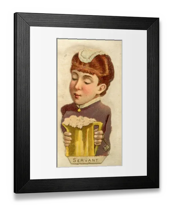 Framed Print : Victorian Scrap -- Servant Framed Print : Victorian Scrap -- Servant