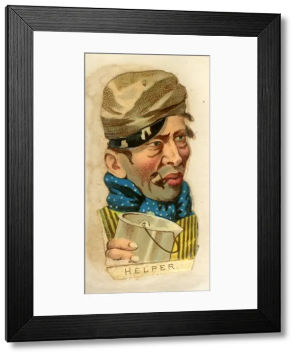 Framed Print : Victorian Scrap -- Helper Framed Print : Victorian Scrap -- Helper